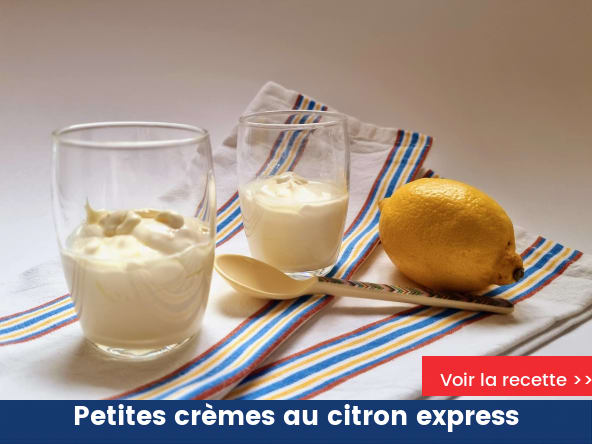 Petites crèmes au citron express